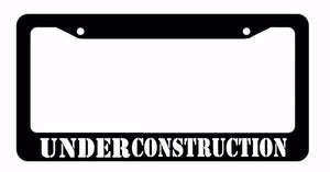 JDM Under Construction Tuner Drifting Mod. Black License Plate Frame (undercfr8) - OwnTheAvenue