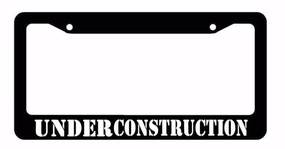 JDM Under Construction Tuner Drifting Mod. Black License Plate Frame (undercfr8) - OwnTheAvenue