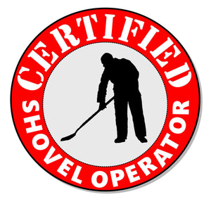 Certified Shovel Operator Funny Hard Hat Stickers Construction Helmet Decal Red1 - OwnTheAvenue