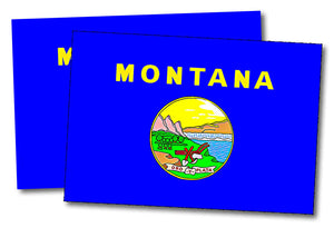 x2 Montana MT State Flag Car Truck Window Bumper Laptop Cooler Cup Decal Sticker
