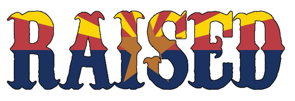 Arizona Flag AZ Raised Vinyl Sticker