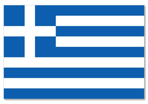 Greek Greece Flag Car Truck Window Bumper Laptop Cup Vinyl Sticker Decal 4"