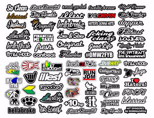 JDM 65+ Car Sticker Decal Mega Pack Lot Low Funny JDM Boost Model - OS/SC01 - OwnTheAvenue