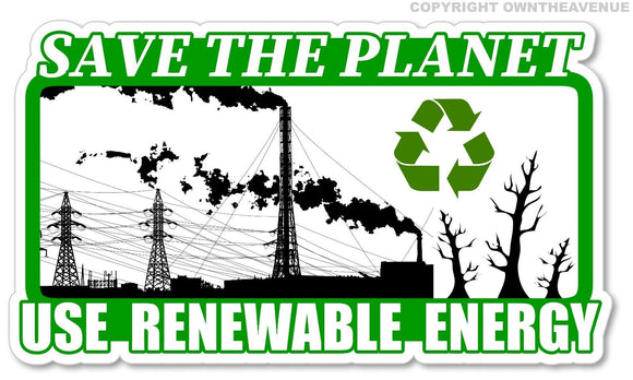 Save The Planet Climate Change Global Warming Recycle EV Sticker Decal 4