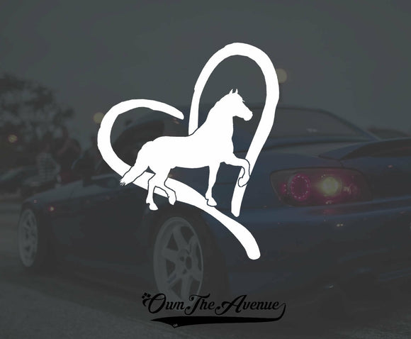 Horse Heart Vinyl Decal Sticker Love Pony 4