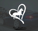 Horse Heart Vinyl Decal Sticker Love Pony 4" - OwnTheAvenue
