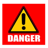 x2 / Two Pack Danger Red Box Safety Warning Logo Symbol Vinyl Sticker Decals 3" - OwnTheAvenue