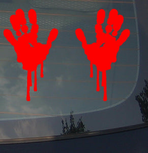 Bloody Zombie Hand Print Sticker Funny Car Decal JDM Decorative 8" - OwnTheAvenue
