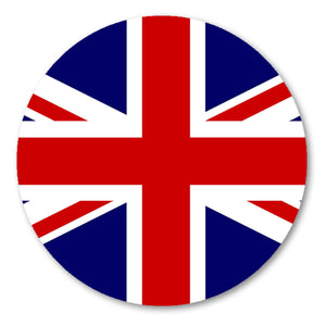 United Kingdom UK Country Flag Circle Car Truck Window Vinyl Sticker Decal 3"