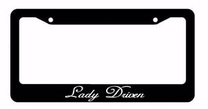 Lady Driven JDM Girl Low Turbo Race Drift Funny Black License Plate Frame LD443 - OwnTheAvenue