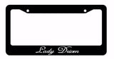 Lady Driven JDM Girl Low Turbo Race Drift Funny Black License Plate Frame LD443 - OwnTheAvenue