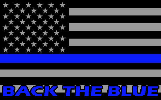 Back The Blue Police Officer Sticker Decal USA Flag Line Lives Matter - OwnTheAvenue