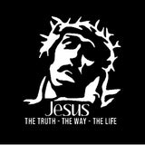 Jesus The Truth, The Way, The Life Christian Christ Vinyl Decal Sticker 4" -3898