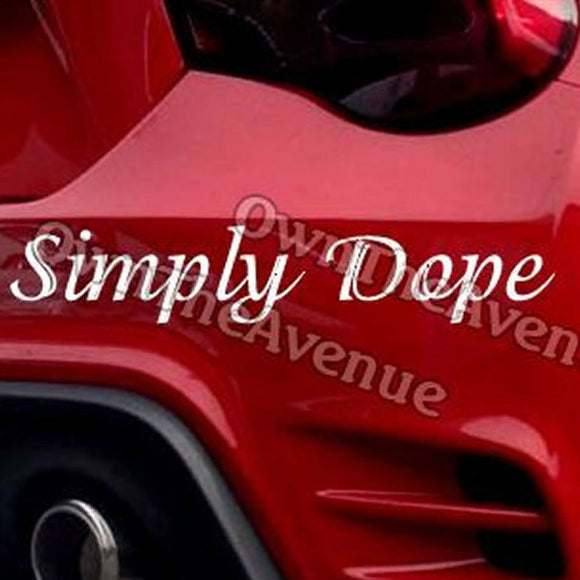 Simply Dope JDM Cursive classy Clean Sticker Decal 8