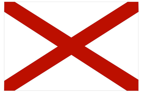 Alabama State Flag AL Vinyl Sticker - Choose Size - OwnTheAvenue