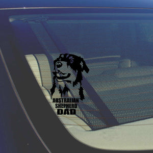 Australian Shepherd Dad Car Window Bumper Black Decal Sticker 5" #SS2 - OwnTheAvenue