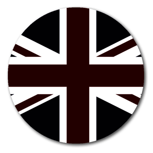 United Kingdom UK Country Flag Circle Subdued Subdue Black / White Sticker Decal - OwnTheAvenue