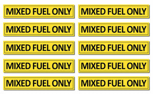 x10 Mixed Fuel Only Vinyl Decal Sticker Label Oil Gas Door Garage Gas Car Labels - OwnTheAvenue