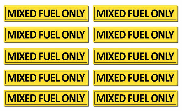 x10 Mixed Fuel Only Vinyl Decal Sticker Label Oil Gas Door Garage Gas Car Labels - OwnTheAvenue