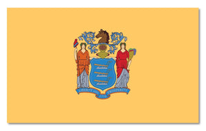 New Jersey NJ State  Flag Car Truck Window Bumper Laptop Cooler Sticker Decal 4" - OwnTheAvenue