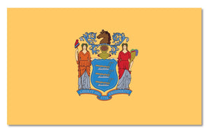 New Jersey NJ State  Flag Car Truck Window Bumper Laptop Cooler Sticker Decal 4"