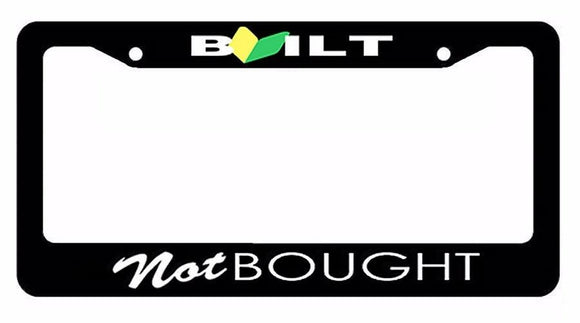 JDM Built, Not Bought  Wakaba Race Drift Low Turbo Black License Plate Frame F44 - OwnTheAvenue