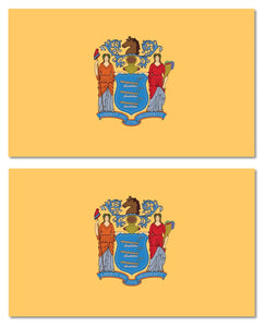 x2 New Jersey NJ State  Flag Car Truck Window Bumper Laptop Cooler Sticker Decal