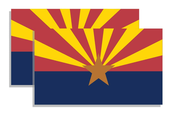 Arizona State AZ Flag Vinyl Stickers - 2 Pack