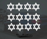 x12 Star of David Sticker Decal - Jewish Star Choose Color 2.25" - OwnTheAvenue