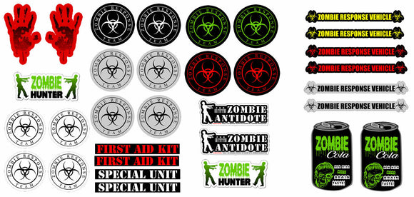 Zombie Response Team Sticker 30 Pack Lot Zombies Apocalypse Funny Stickers Decal