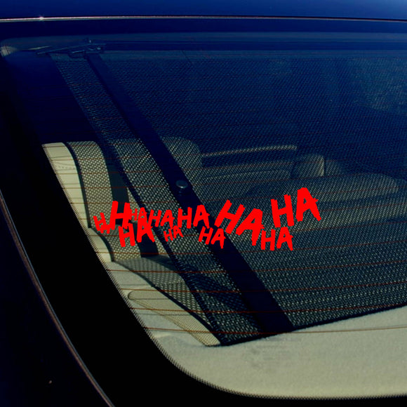 Joker Hahaha Serious Super Bad Evil Body Window Car Red Sticker Decal 7.5