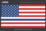 Blue Support Police USA American Thin Colored Flag Car Decal Sticker ModelHJ90 MOdel-33848 - OwnTheAvenue