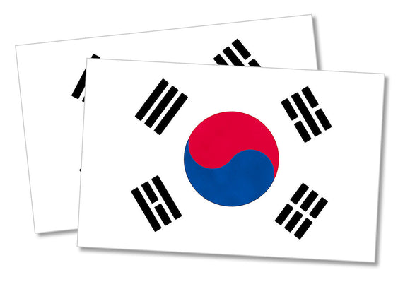 2 Pack - South Korean Flag Vinyl Sticker Decals South Korea 4