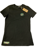Women's Tie Dye Logo Green / White Camo Patch Black T Shirt - OwnTheAvenue