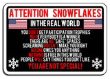 Attention Snowflake Sticker Decal Political For Window Car Truck Bumper 4.8" - OwnTheAvenue