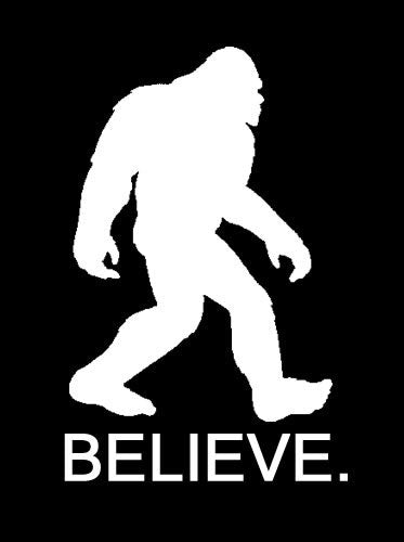 Believe Bigfoot Sasquatch Vinyl Decal Sticker 7.5