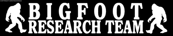 Bigfoot Research Team Sasquatch Hunting Vinyl Decal Sticker 7.5
