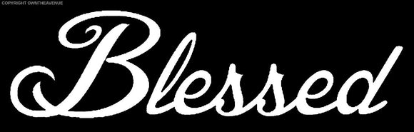 Blessed JDM Drifting Racing Windshield Size Vinyl Sticker Decal Model: Blssed16vcwht