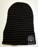 Old School Vintage Style Striped Semi Slouch Beanie - Choose Color - OwnTheAvenue