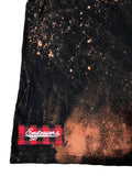 Acid Mineral Wash Tie Dye Logo w. Plaid Hem T Shirt - OwnTheAvenue
