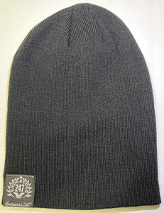 Standard Issue Semi Slouch Beanie - Dark Grey With Black Hem One Size