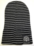 Old School Vintage Style Striped Semi Slouch Beanie - Choose Color