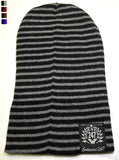 Old School Vintage Style Striped Semi Slouch Beanie - Choose Color - OwnTheAvenue