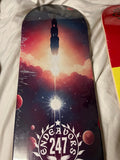 Endeavors247 Rocket Launching Galaxy Universe Skateboard Deck