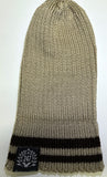 Double Striped Old School Style Slouch Beanie - One Size