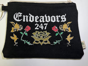 Endeavors247 Handmade Floral Vineyard Roses & Birds Purse, Bag
