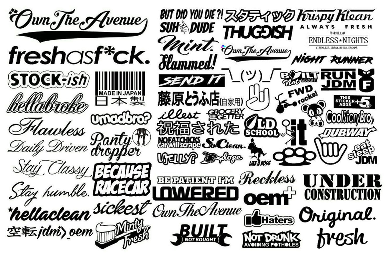 Tribal Racing Car Stickers JDM Tuning Universal Hood ST C4 | UK