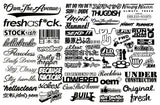 JDM Mega Sticker Pack Tuner Vinyl Decals 60 Stickers You Choose Color (Tgish+SH)