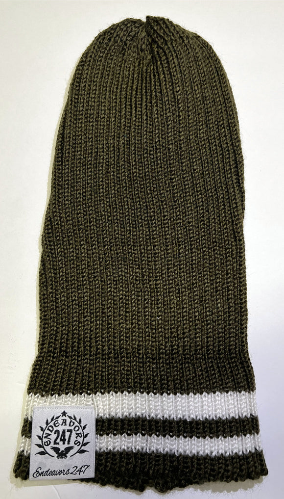 Double Striped Old School Style Slouch Beanie - One Size - OwnTheAvenue