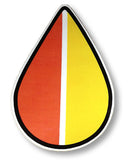 Advanced Orange & Yellow Wakaba Leaf JDM Funny Joke Vinyl Decal Sticker - 3.5" Inches Tall - OwnTheAvenue